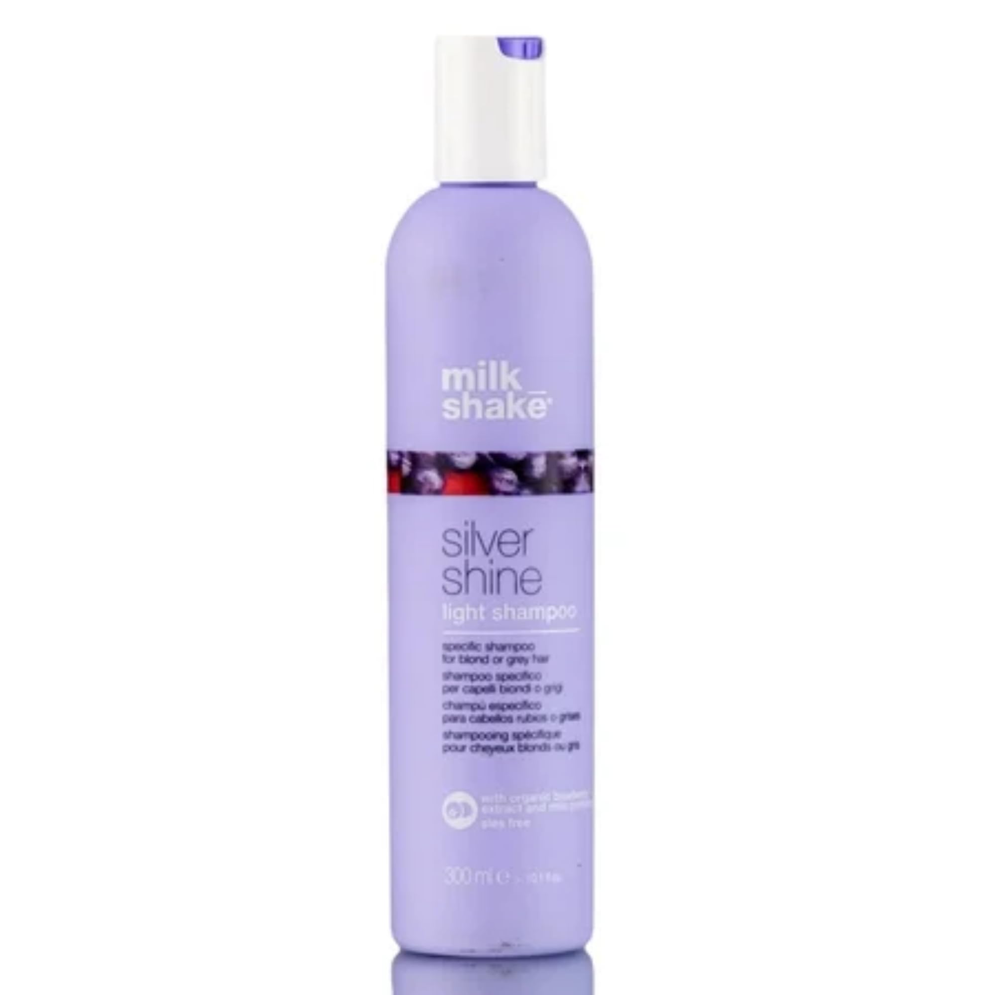  **Silver Shine Light Shampoo per Capelli Bruni o Grigi con Effetto Antiangnato e Pigmento Viola, 300 ml, Fabbricato in 