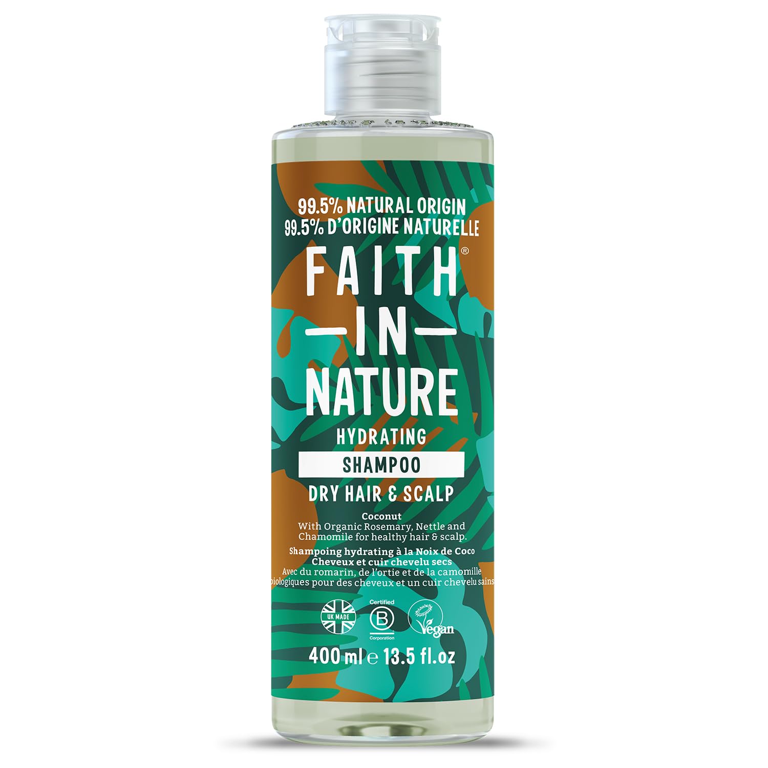  FAITH IN NATURE Natural Coconut Shampoo per Capelli, Idoneo per Capelli Normali o Secchi, Vegan e Cruchoice, SENZE SLS 